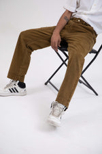 Load image into Gallery viewer, brown twill relaxed fit carpenter pants