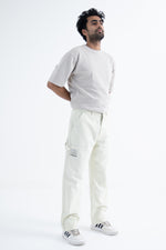 Load image into Gallery viewer, relaxed fit jeans in mint yellow twill