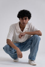 Load image into Gallery viewer, flexible loose fit blue jeans for men striped wash