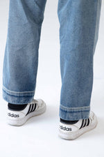 Load image into Gallery viewer, cuffs back angle, Loose fit baggy blue jeans mens