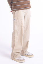 Load image into Gallery viewer, Ripstop Cargo Pants beige color front view