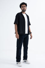 Load image into Gallery viewer, mid rise straight leg jeans in black