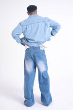 Load image into Gallery viewer, SuperBaggy Jeans: Ocean Blue