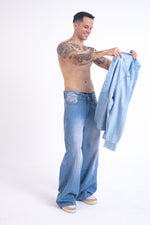 Load image into Gallery viewer, SuperBaggy Jeans: Ocean Blue