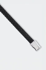 Load image into Gallery viewer, Black Braided Leather Bracelet