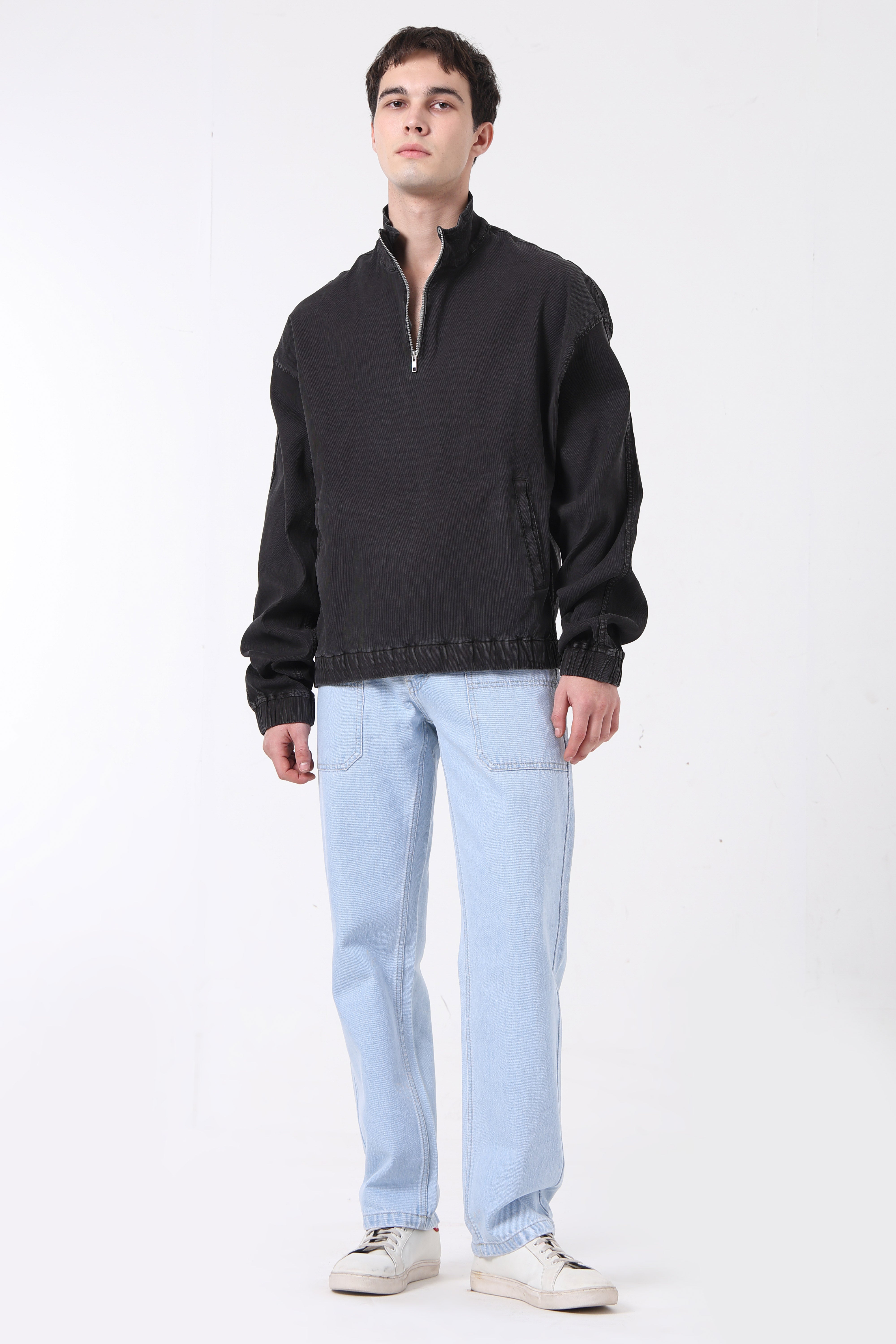 Corduroy Alpine Pullover - Black