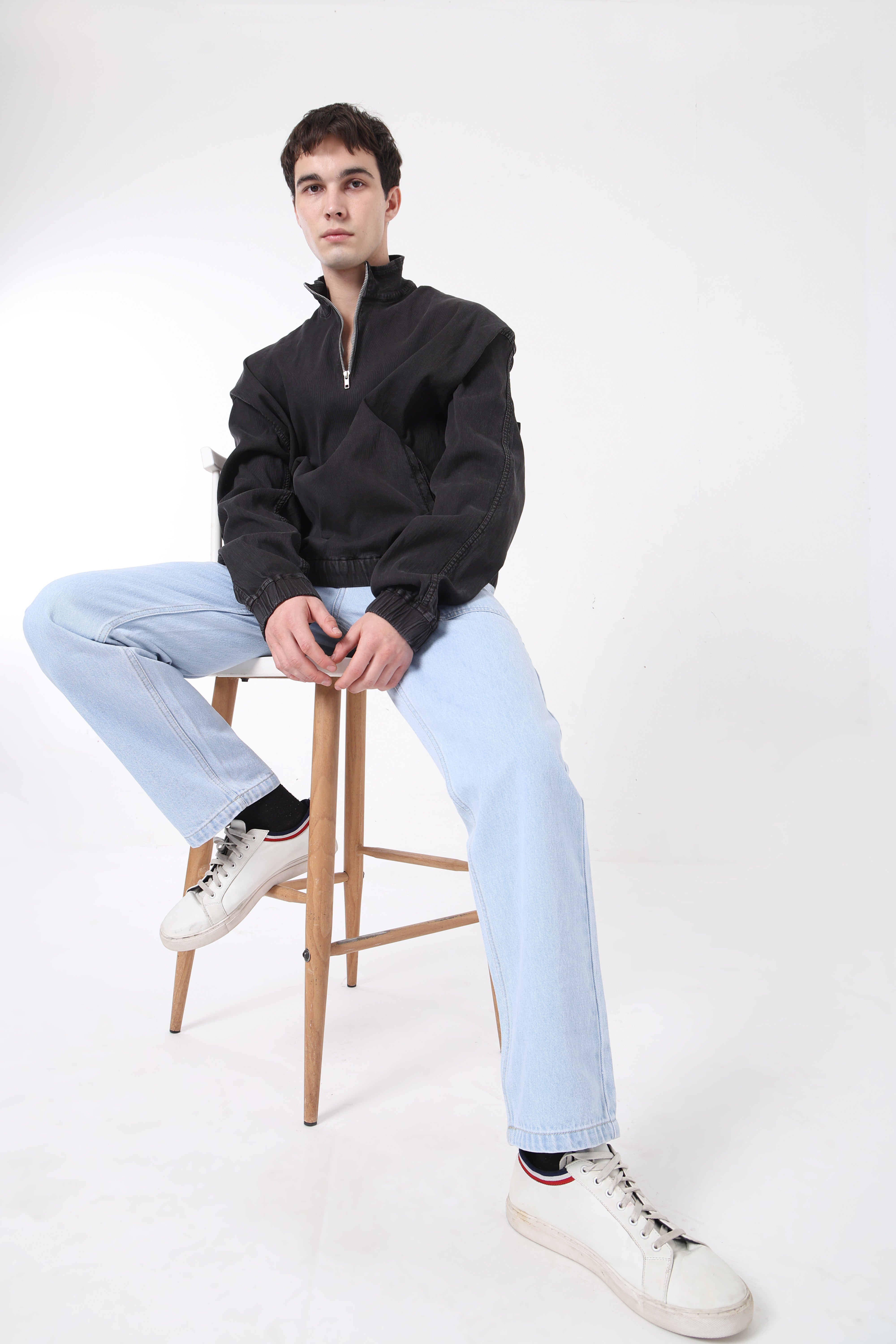 Corduroy Alpine Pullover - Black