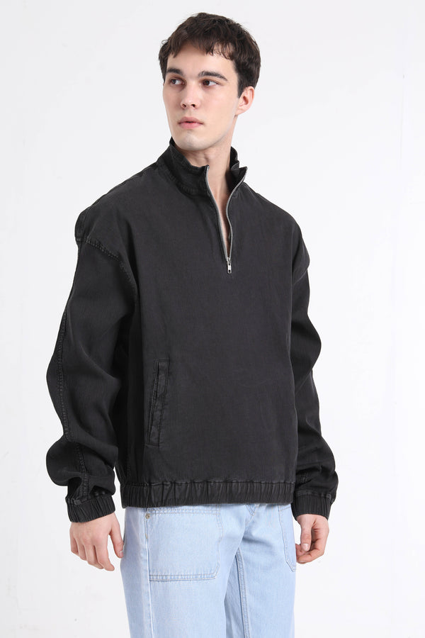 Corduroy Alpine Pullover - Black