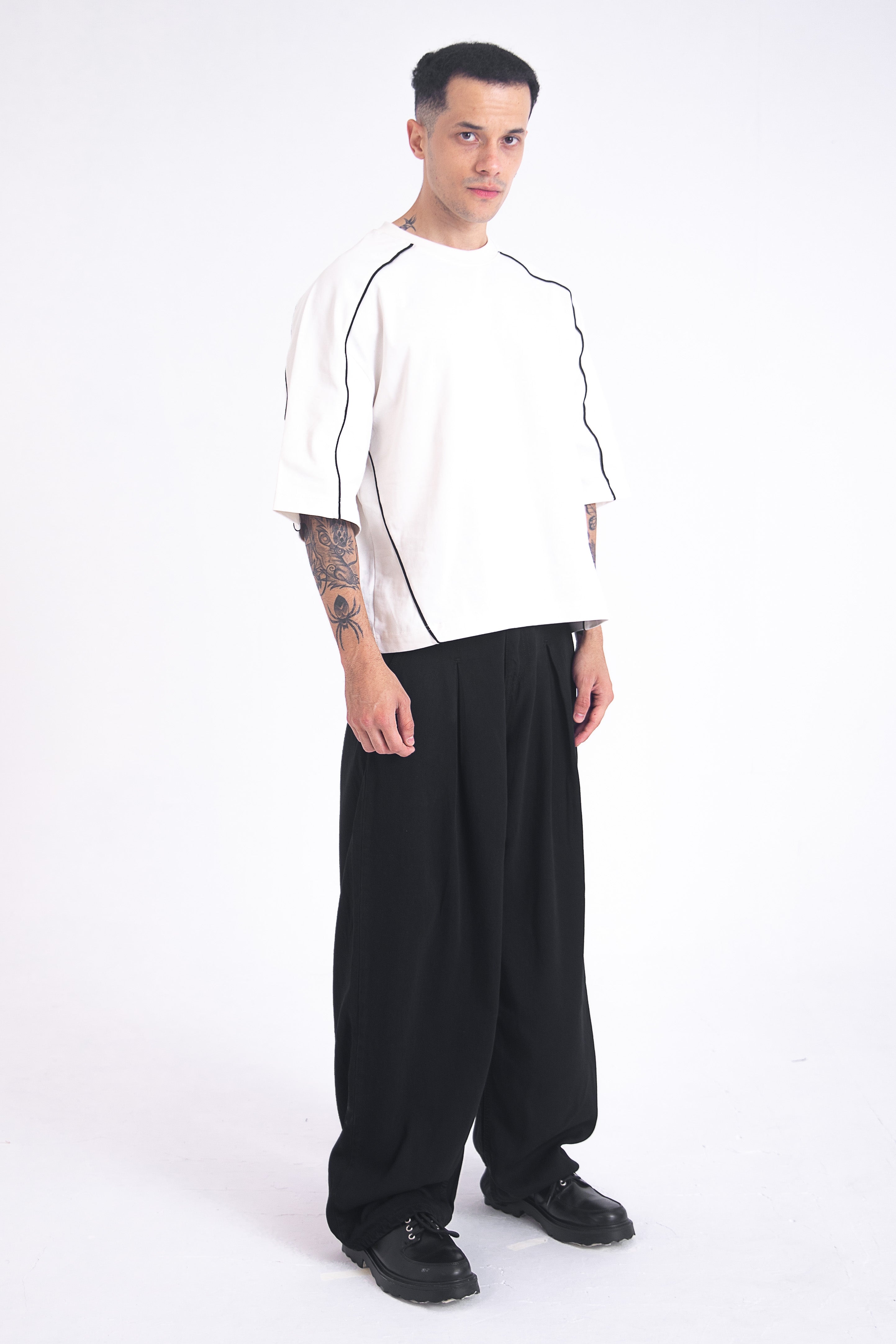 Archive Linen Denim Jeans: Black