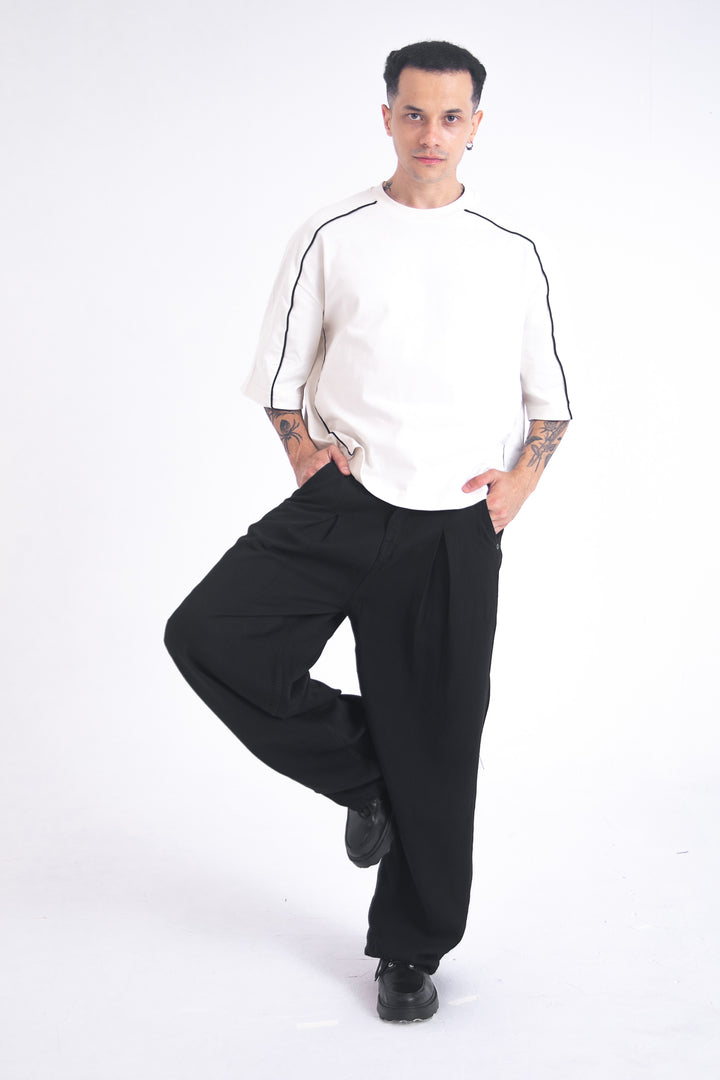 Archive Linen Denim Jeans: Black