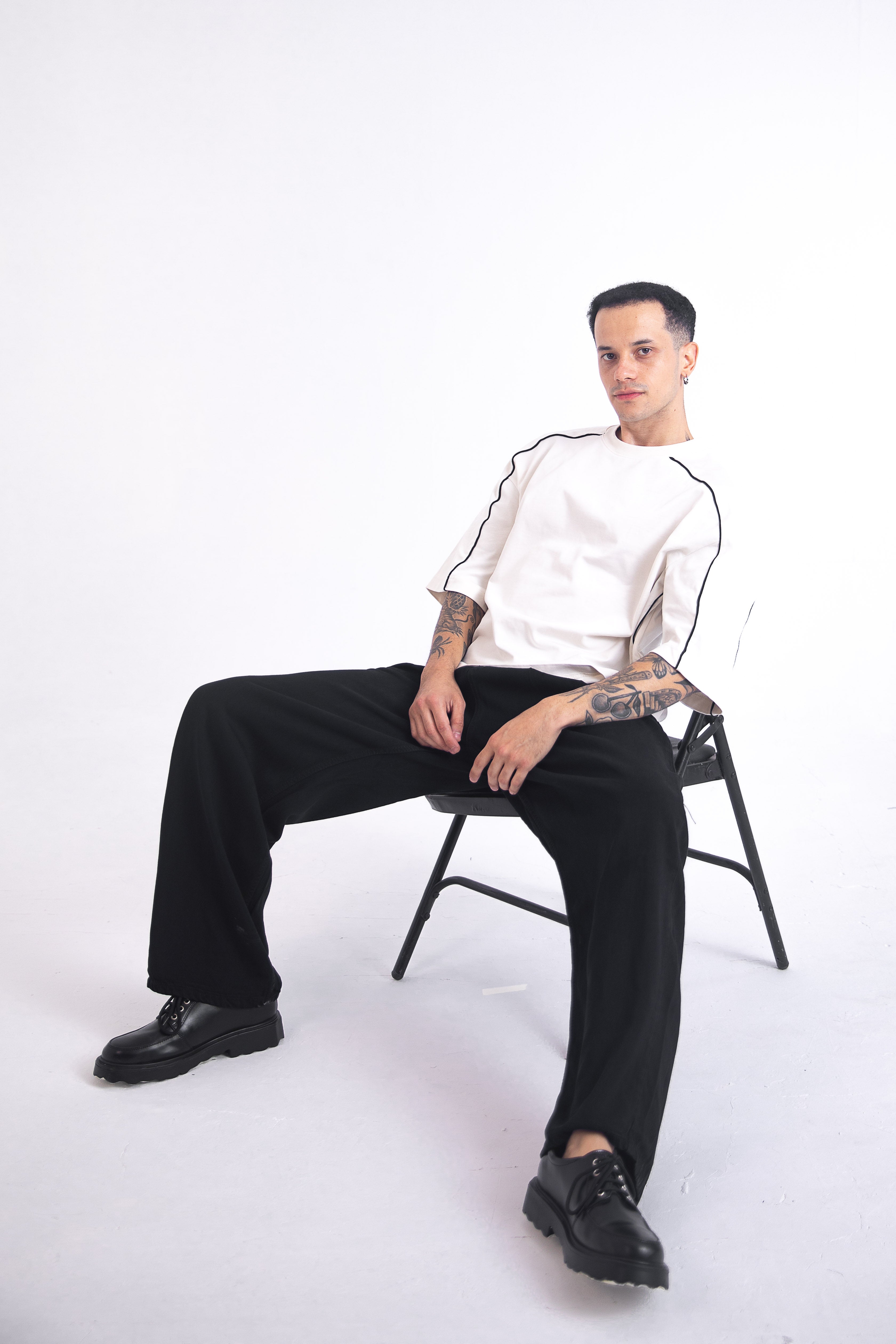 Archive Linen Denim Jeans: Black