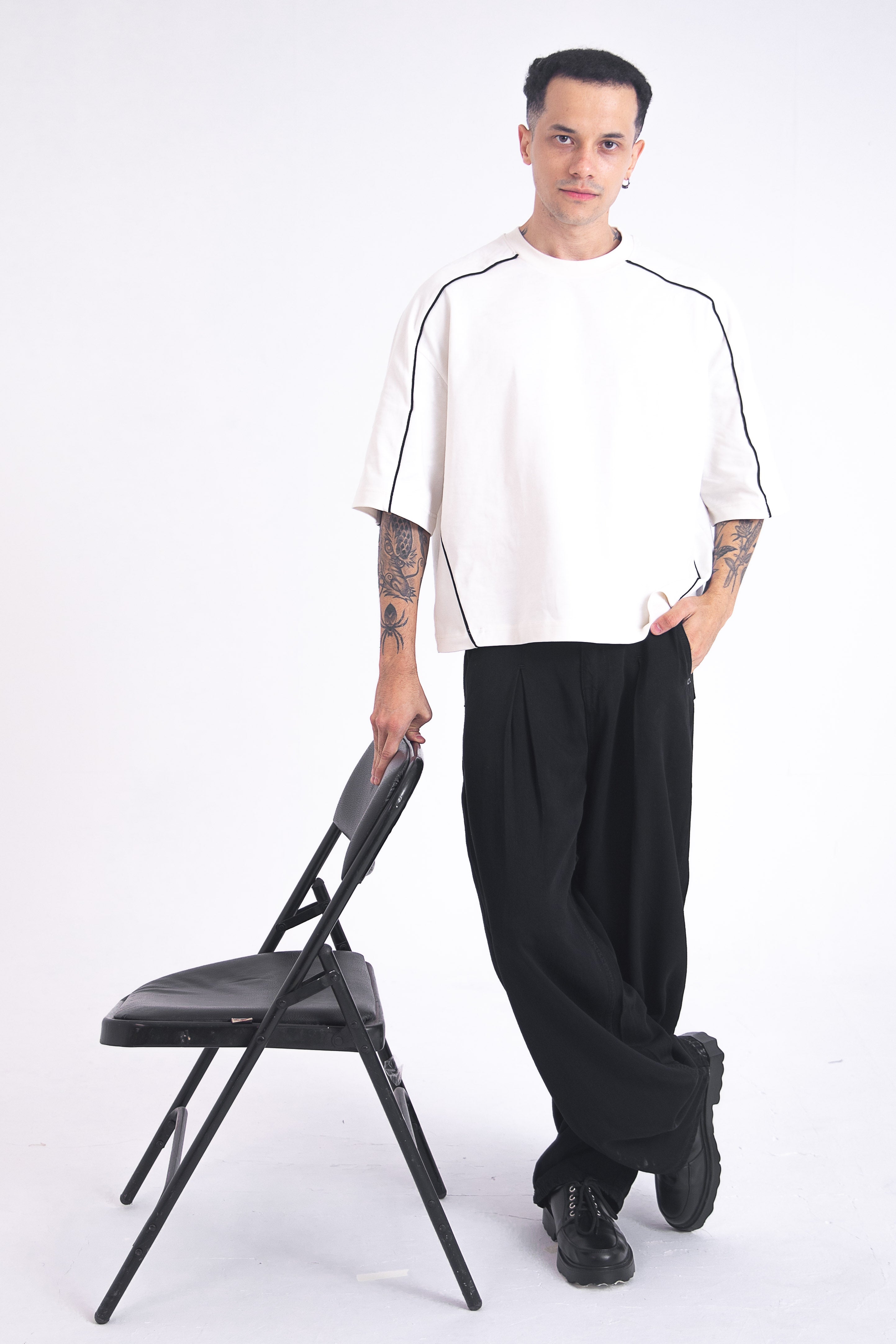 Archive Linen Denim Jeans: Black