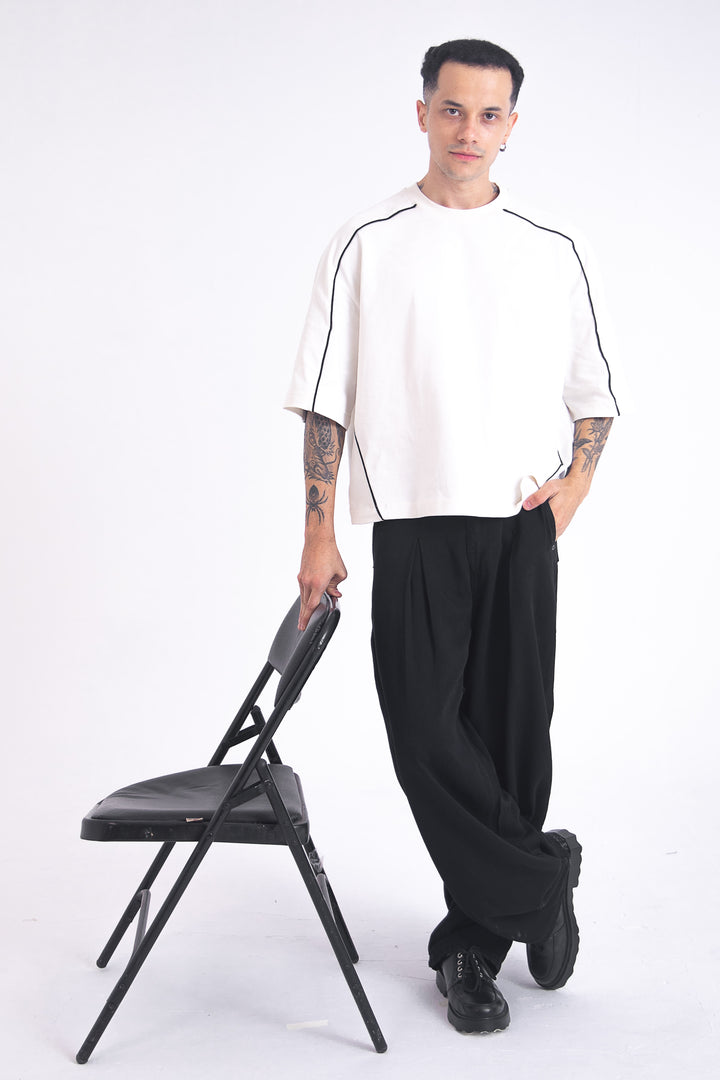 Archive Linen Denim Jeans: Black