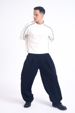 Load image into Gallery viewer, Archive Linen Denim Jeans: Black
