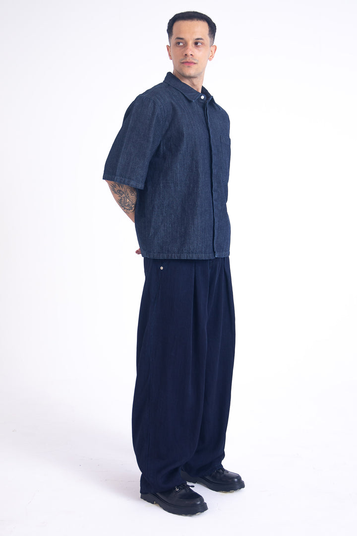 Archive Linen Denim Jeans: Indigo