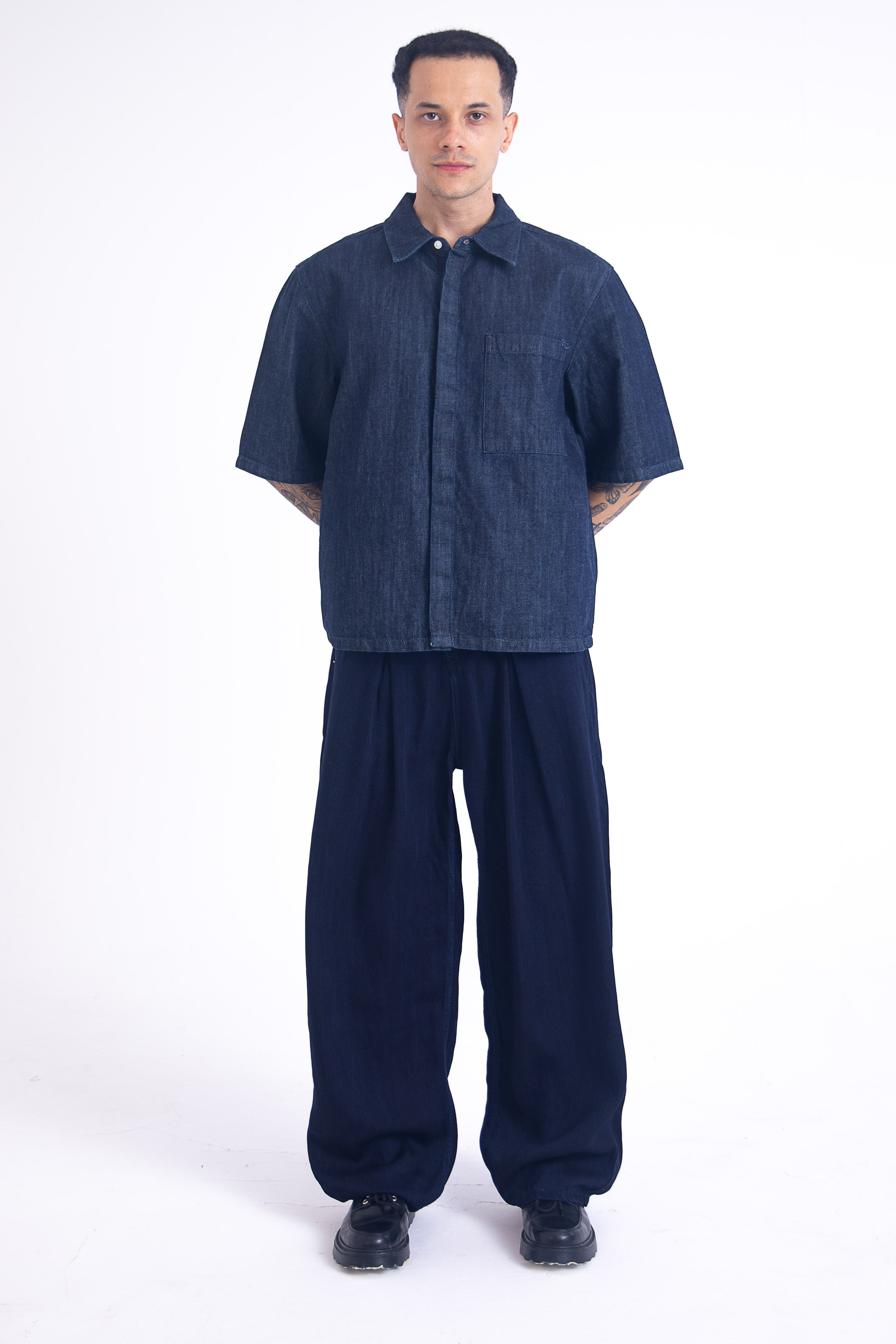 Archive Linen Denim Jeans: Indigo