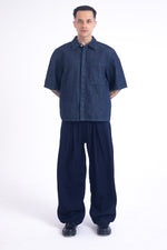Load image into Gallery viewer, Archive Linen Denim Jeans: Indigo

