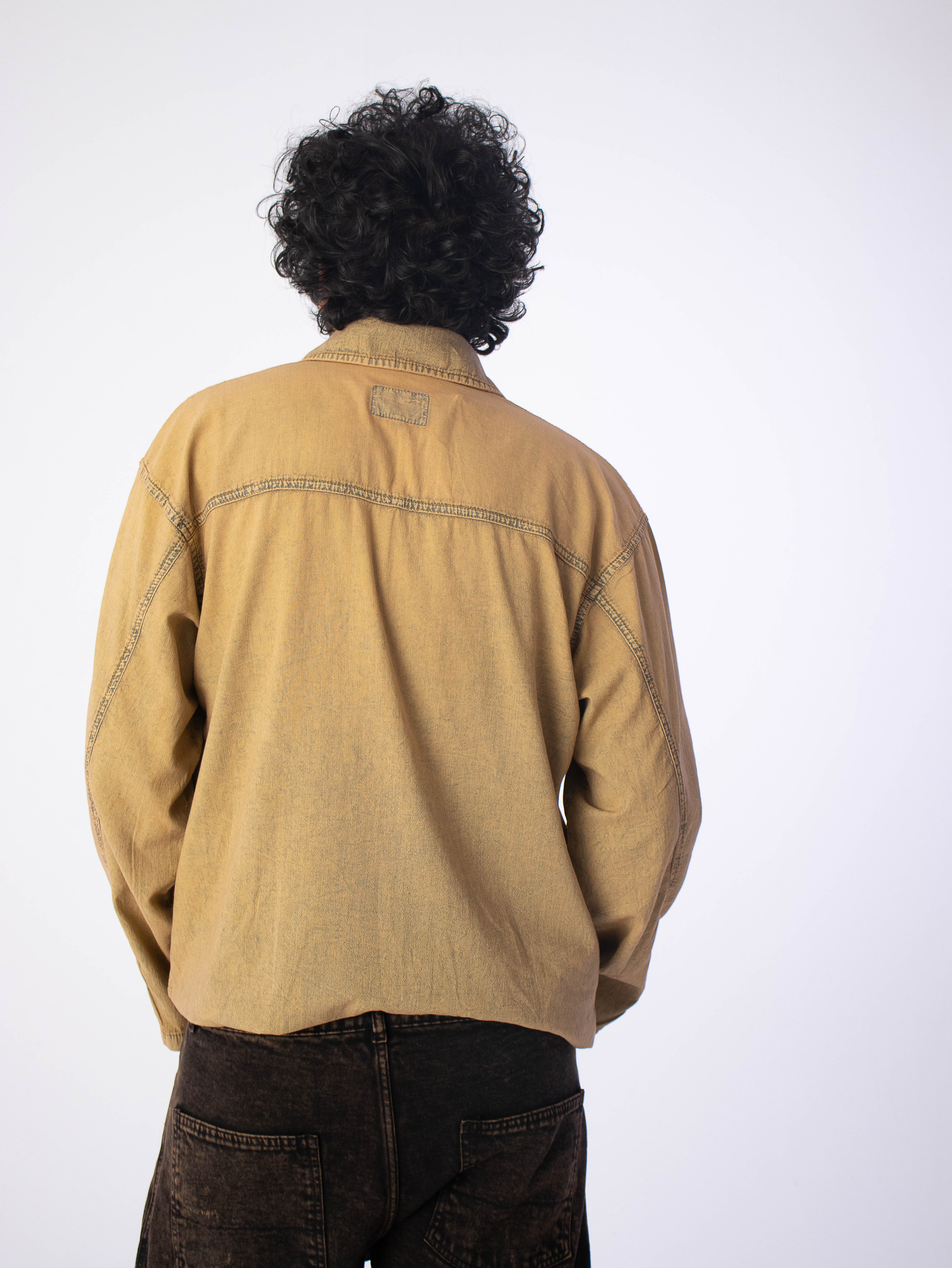 Zero Ounce Denim Kurta: Gold Dust