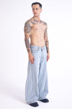 Load image into Gallery viewer, SuperBaggy Jeans: Contrast Grey
