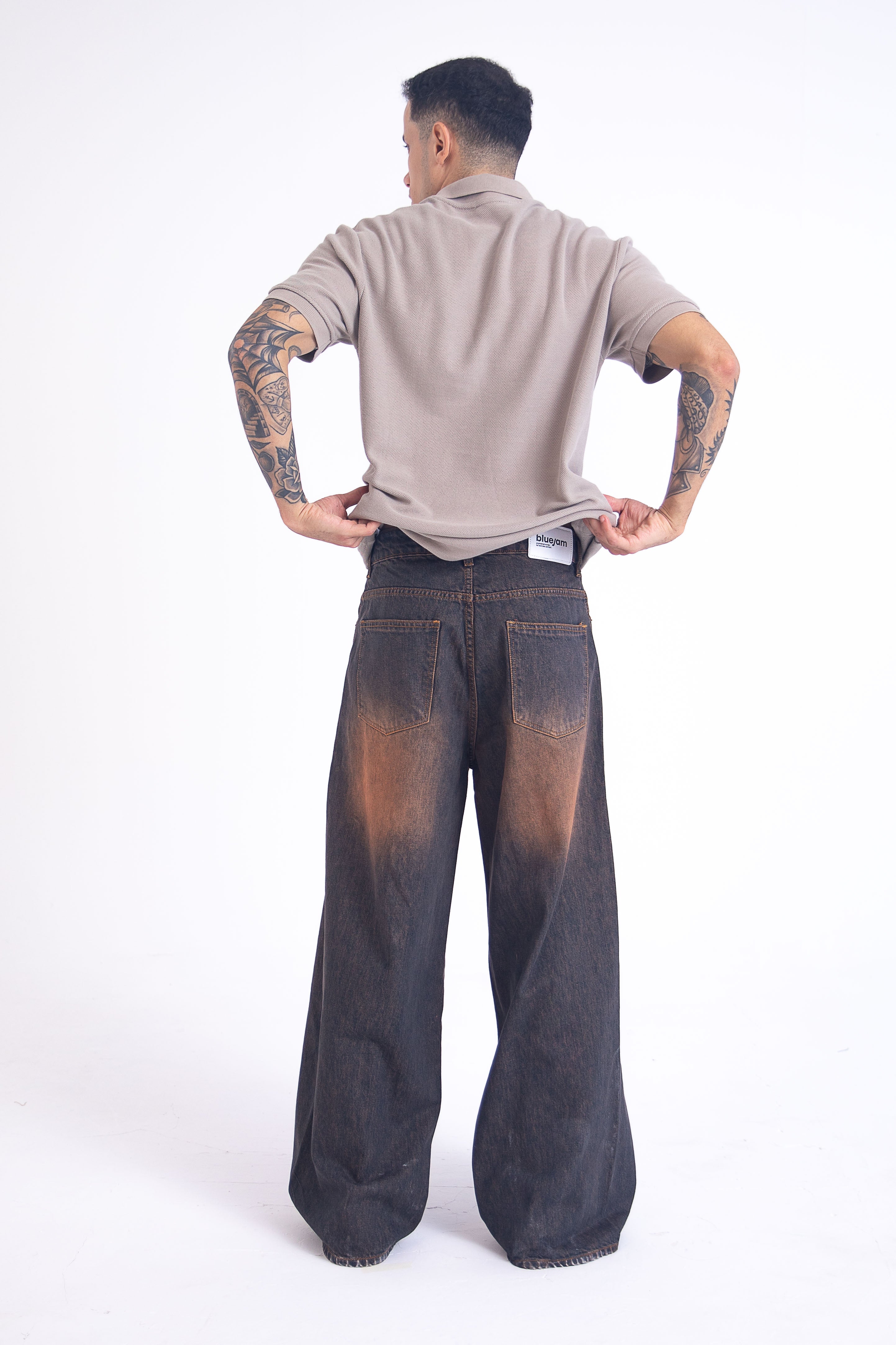 SuperBaggy Jeans: Orange Tint