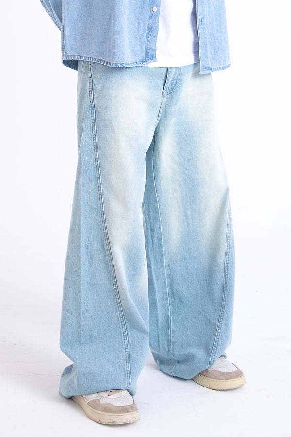 SuperBaggy Jeans: Tinted Ice