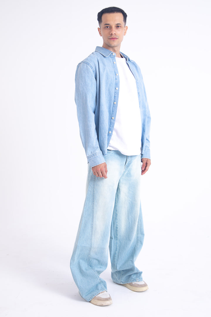 SuperBaggy Jeans: Tinted Ice