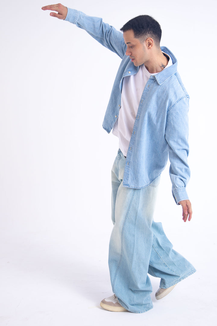 SuperBaggy Jeans: Tinted Ice