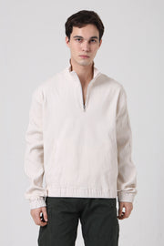 Corduroy Alpine Pullover- White