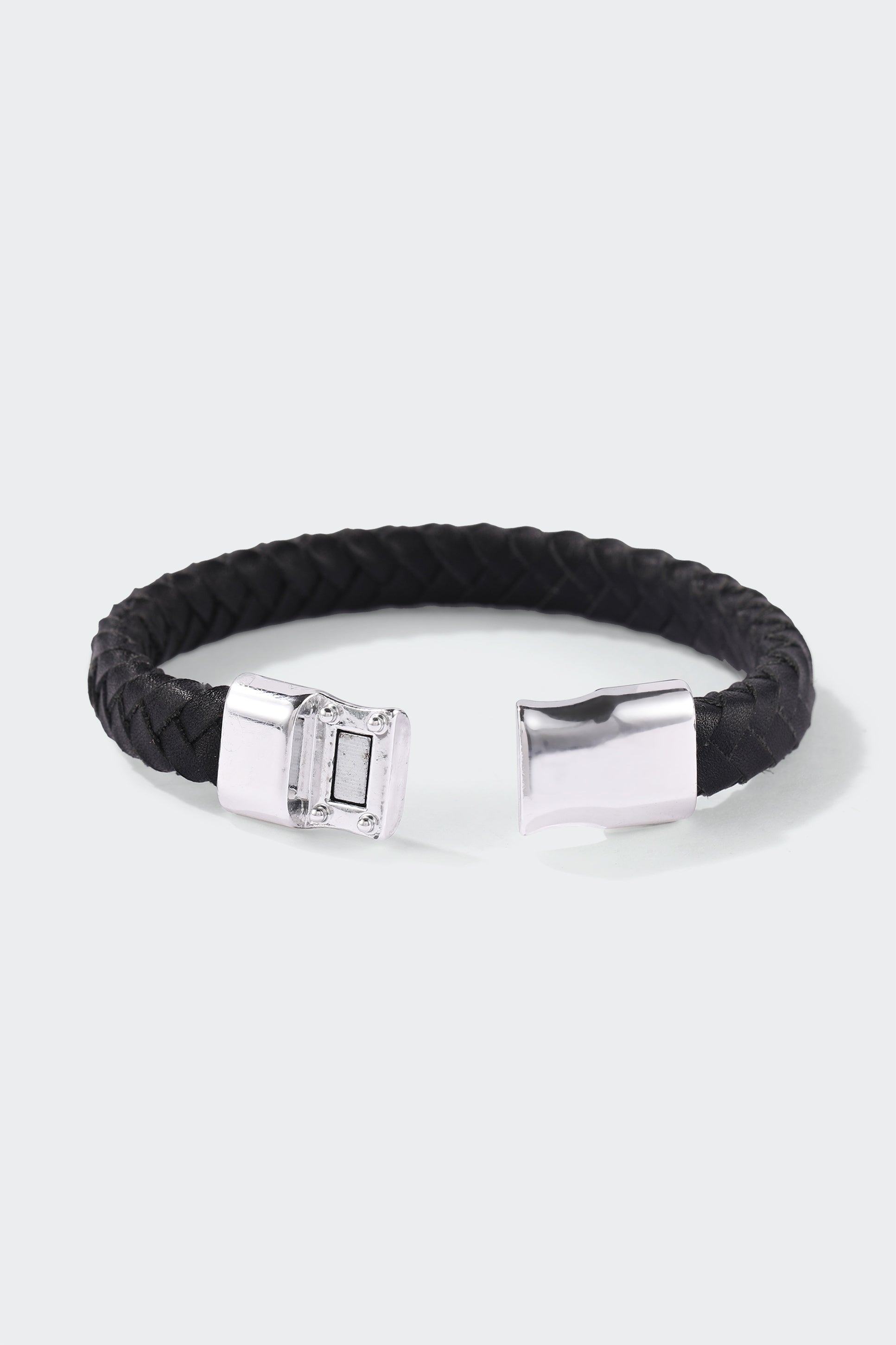 Black Braided Leather Bracelet