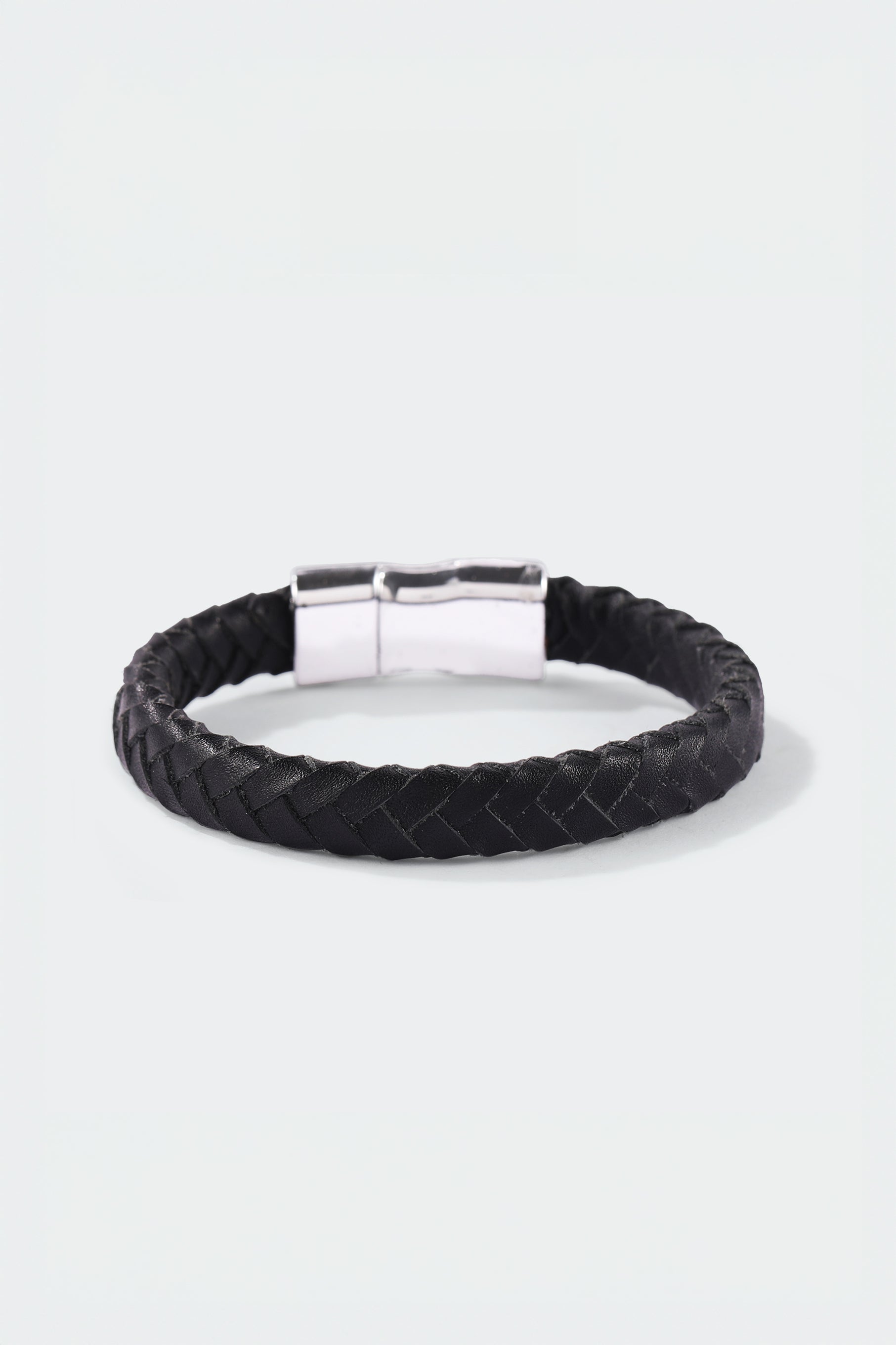 Black Braided Leather Bracelet