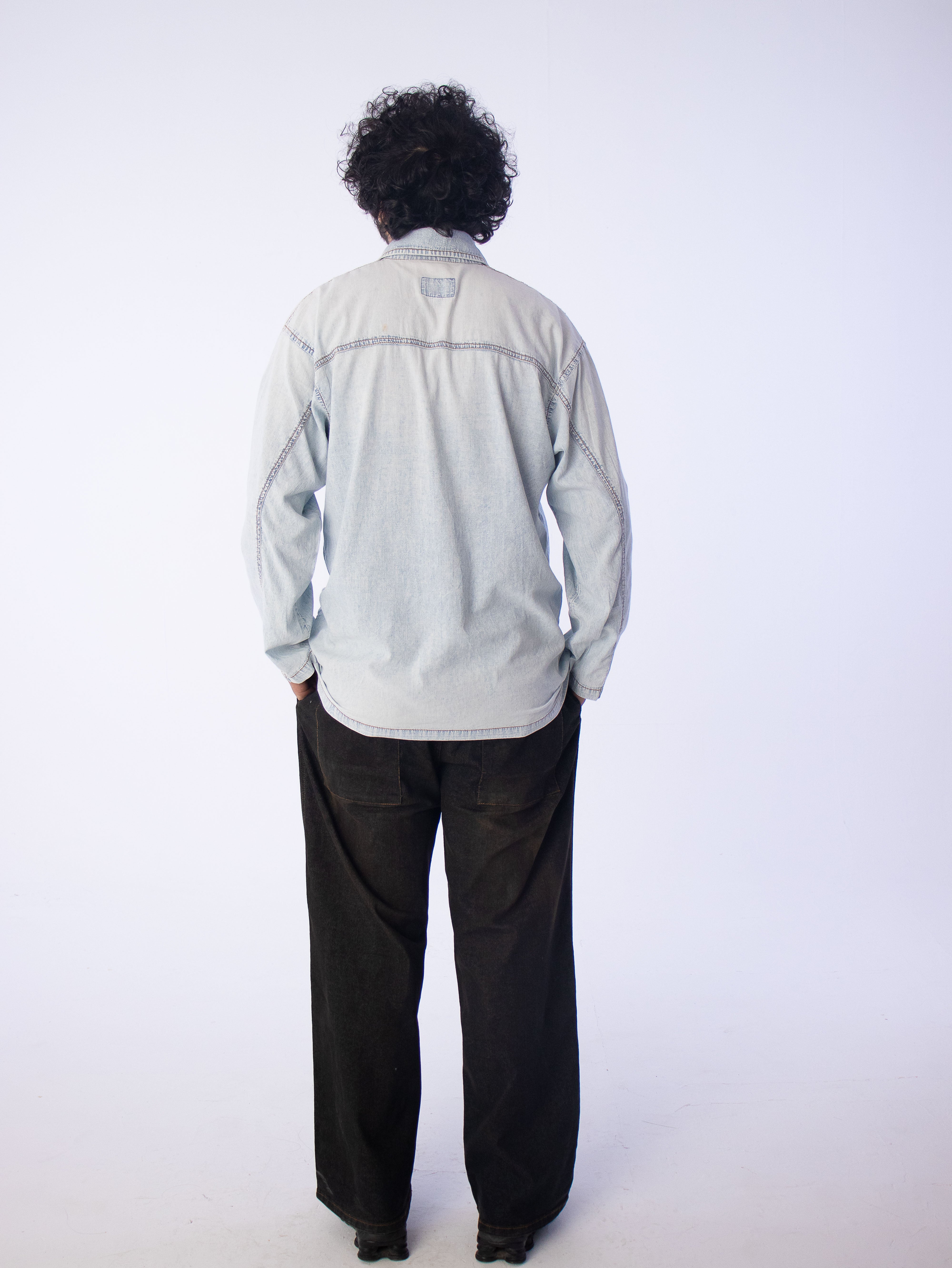 Zero Ounce Denim Kurta: Ice